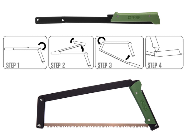 *Surface Blemish* BOREAL21 - Black Frame, Green Handle, All-Purpose Blade